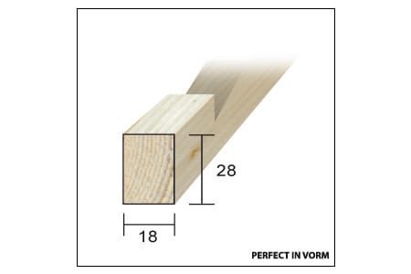 Vuren keeplat 18x28mm FSC