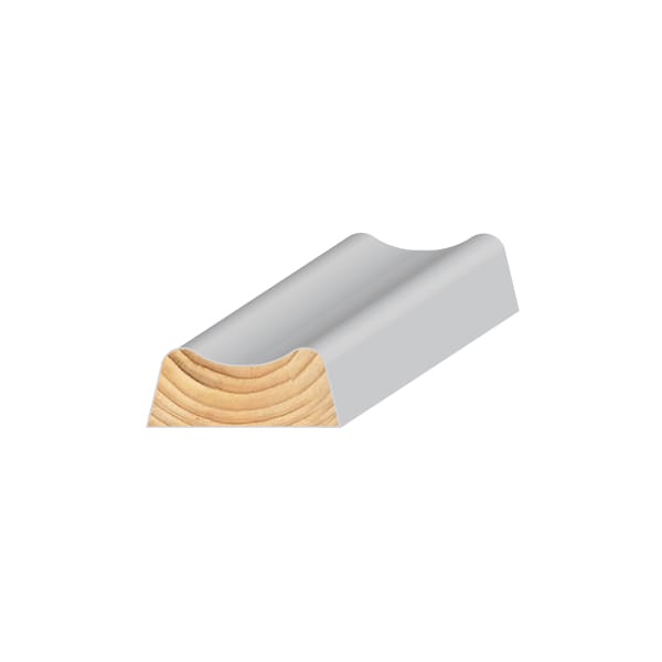 Grenen platstuk hol wit 18x44mm FSC | Stiho.nl Grenen platstuk hol wit 18x44mm FSC