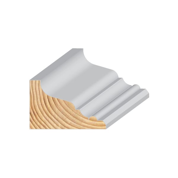 Grenen kooflijst kraal wit 45x70mm FSC