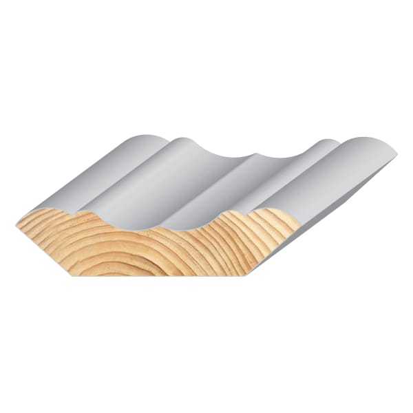 Grenen kooflijst wit 27x113mm FSC | Stiho.nl Grenen kooflijst wit 27x113mm FSC