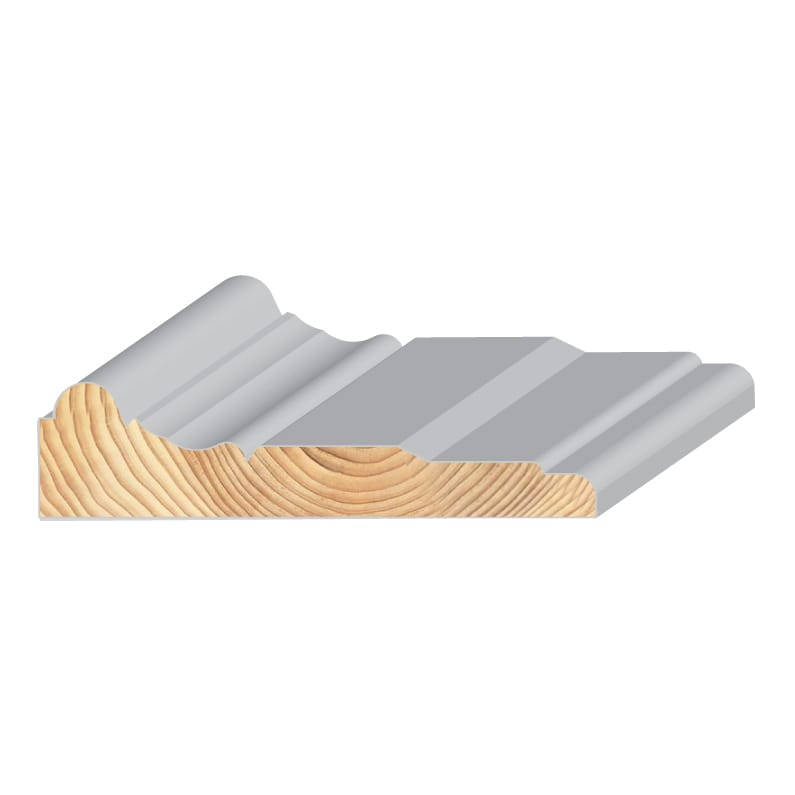 Grenen gootlijst wit 34x140mm FSC