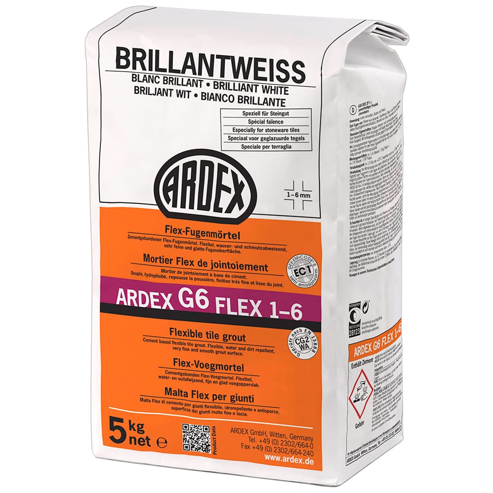 Ardex G6 Flex 1-6 voegmortel 5kg | Stiho.nl Ardex G6 Flex 1-6 voegmortel 5kg