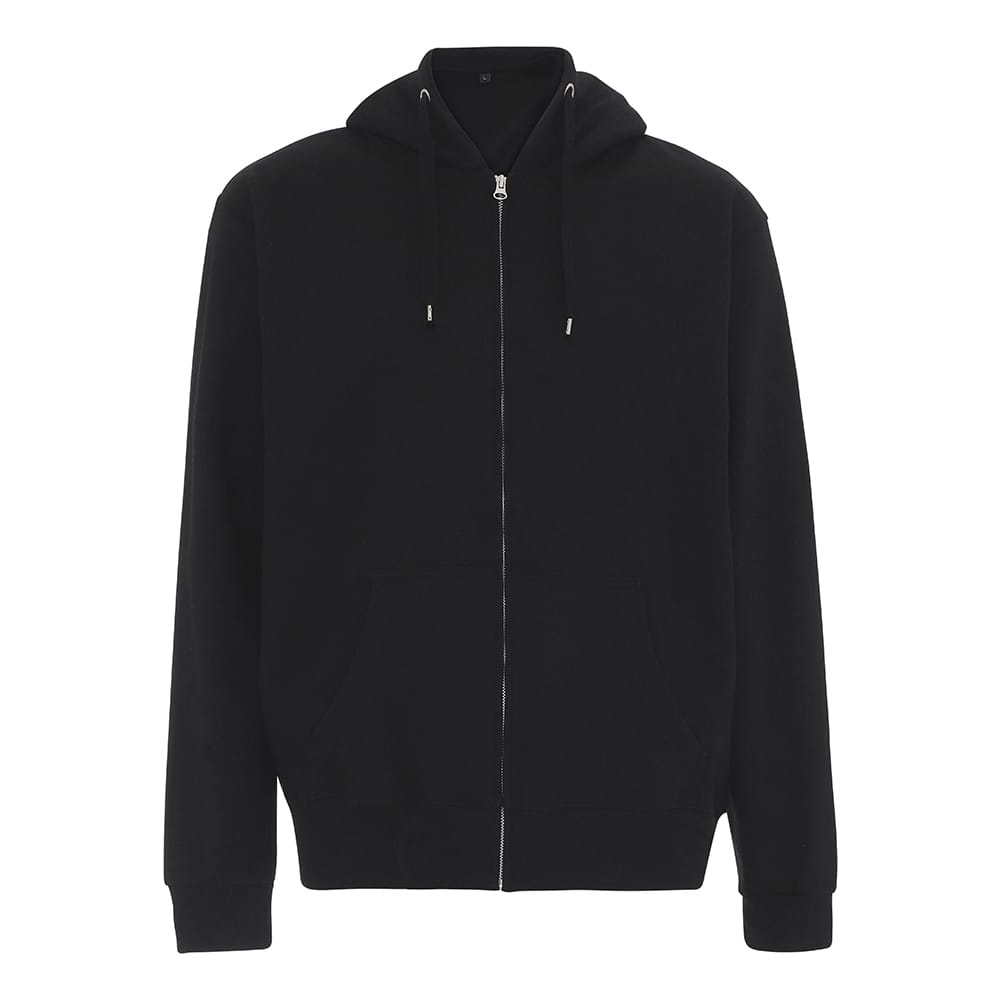 Hoodie zip sweat zwart