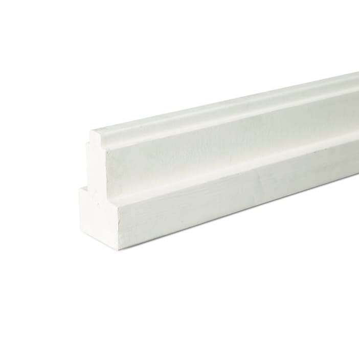 Hardhout profiel B wit gegrond 590cm FSC