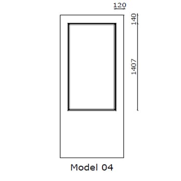 Opdekdeur ral9010 links gr.glas 201,5cm | Stiho.nl Opdekdeur ral9010 links gr.glas 201,5cm
