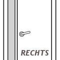 Opdekdeur ral9010 rechts gr.glas 201,5cm product photo