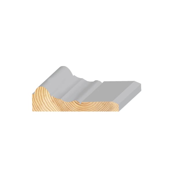 Grenen architraaf wit 21x68mm FSC