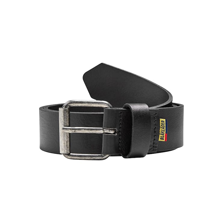 Bl&aring;kl&auml;der riem leder 4052 zwart