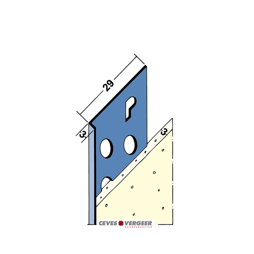Profiel Stucstop 2136 rvs 3mm