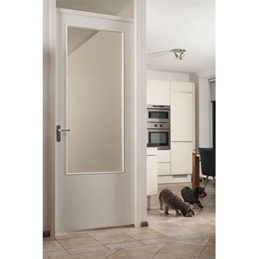 Opdekdeur gr glas EBC white lion rechts | Stiho.nl Opdekdeur gr glas EBC white lion rechts