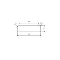 Radiata Pine koplat recht wit 12x45 FSC product photo