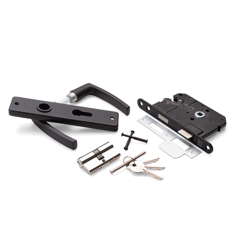 DX deurgreepset D&N D50 PC55 zwart