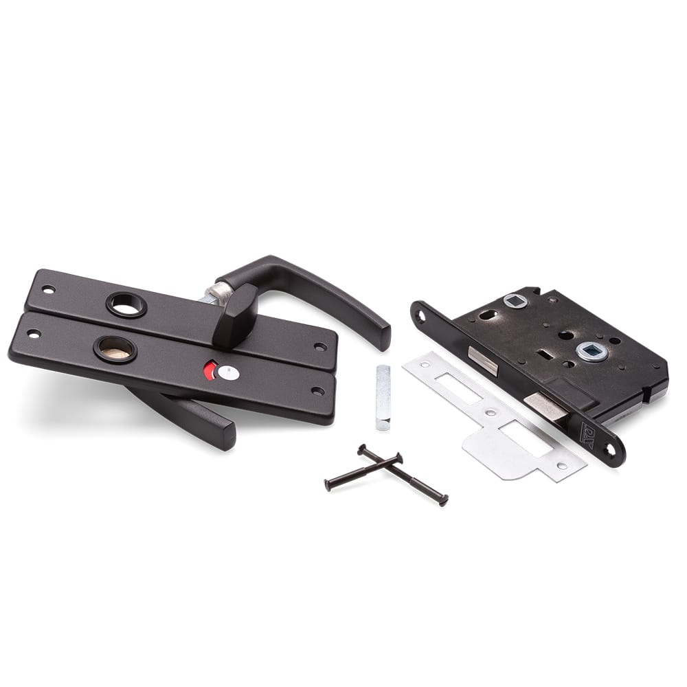 DX deurgreepset D50 WC63/8 zwart