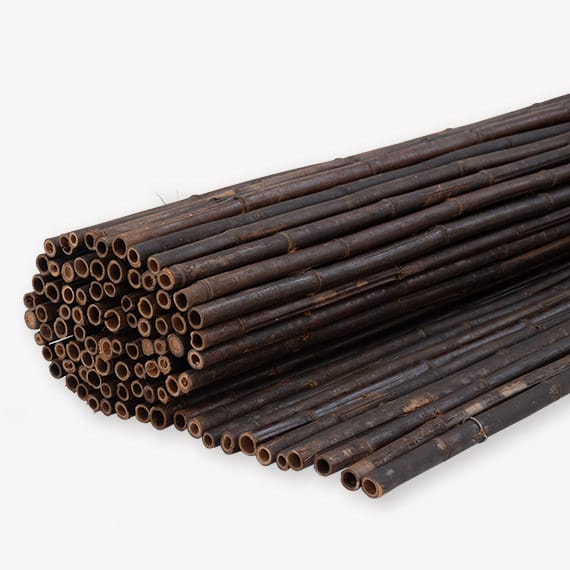 Tuinscherm bamboemat zwart