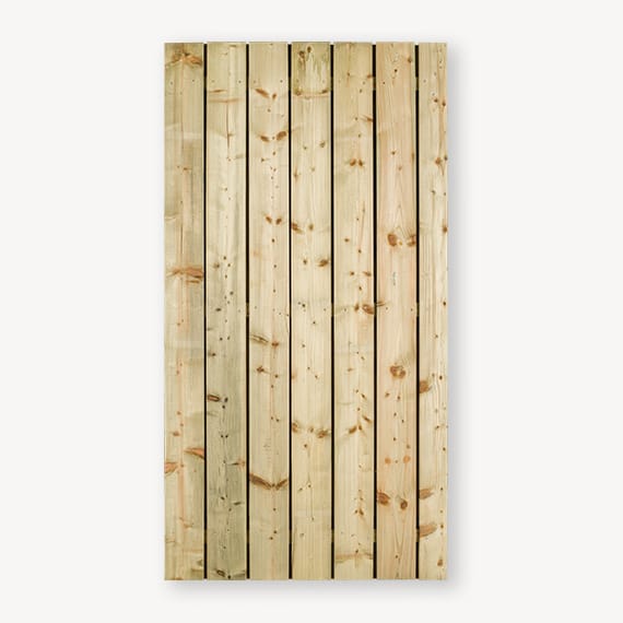 Tuindeur Solide grenen groen zwart frame