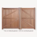Tuindeur dubbel hardhout verzinkt RL product photo