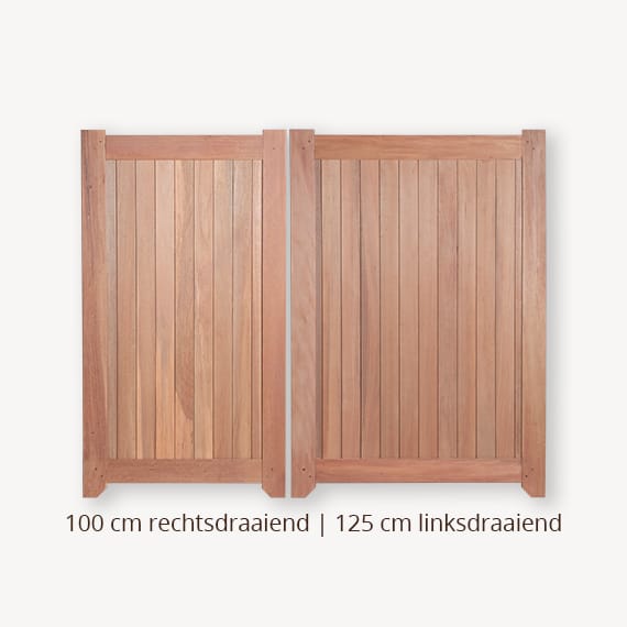 Tuindeur dubbel hardhout zwart RL