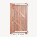 Tuindeur hardhout zwart beslag rechts product photo