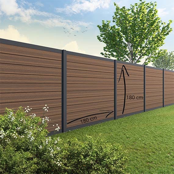 Tuinscherm Velufence alupaal ip&eacute; brown