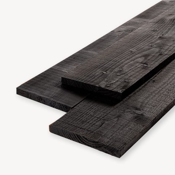 Douglas fijnbezaagd zwart 20x200mm PEFC | Stiho.nl Douglas fijnbezaagd zwart 20x200mm PEFC