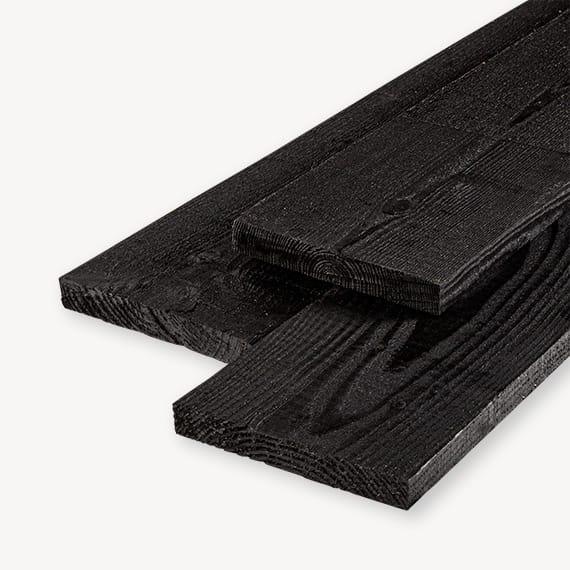 Douglas fijnbezaagd zwart 30x200mm PEFC