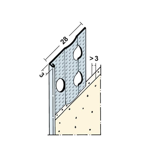 Profiel stucstop Slimgrip 1236 3mm wit | Stiho.nl Profiel stucstop Slimgrip 1236 3mm wit