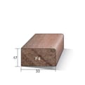 Meranti glaslat recht wit 17x33mm FSC product photo