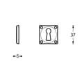 Intersteel rozet SL vierkant product photo