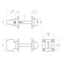 Intersteel rozet WC vierkant product photo