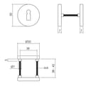 Intersteel rozet SL rond mat zwart product photo