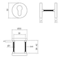 Intersteel rozet PC rond mat zwart product photo