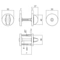 Intersteel rozet WC rond mat zwart product photo