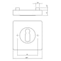Intersteel rozet SL vierkant antraciet product photo