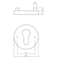 Intersteel rozet PC rond RVS geborsteld product photo