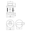 Intersteel rozet WC rond RVS product photo