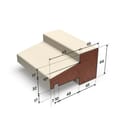 Hardhout profiel D wit gegrond 590cm FSC product photo