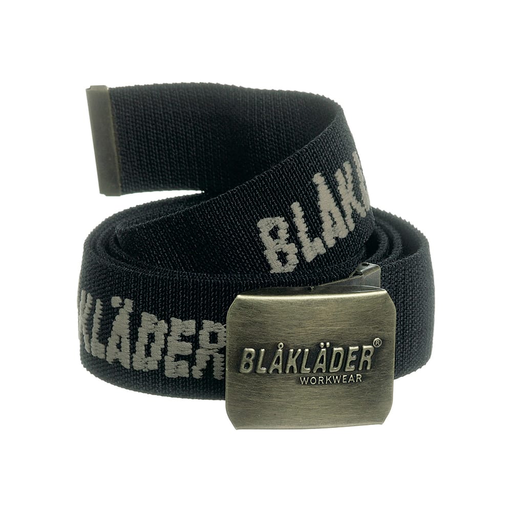 Bl&aring;kl&auml;der riem stretch zwart