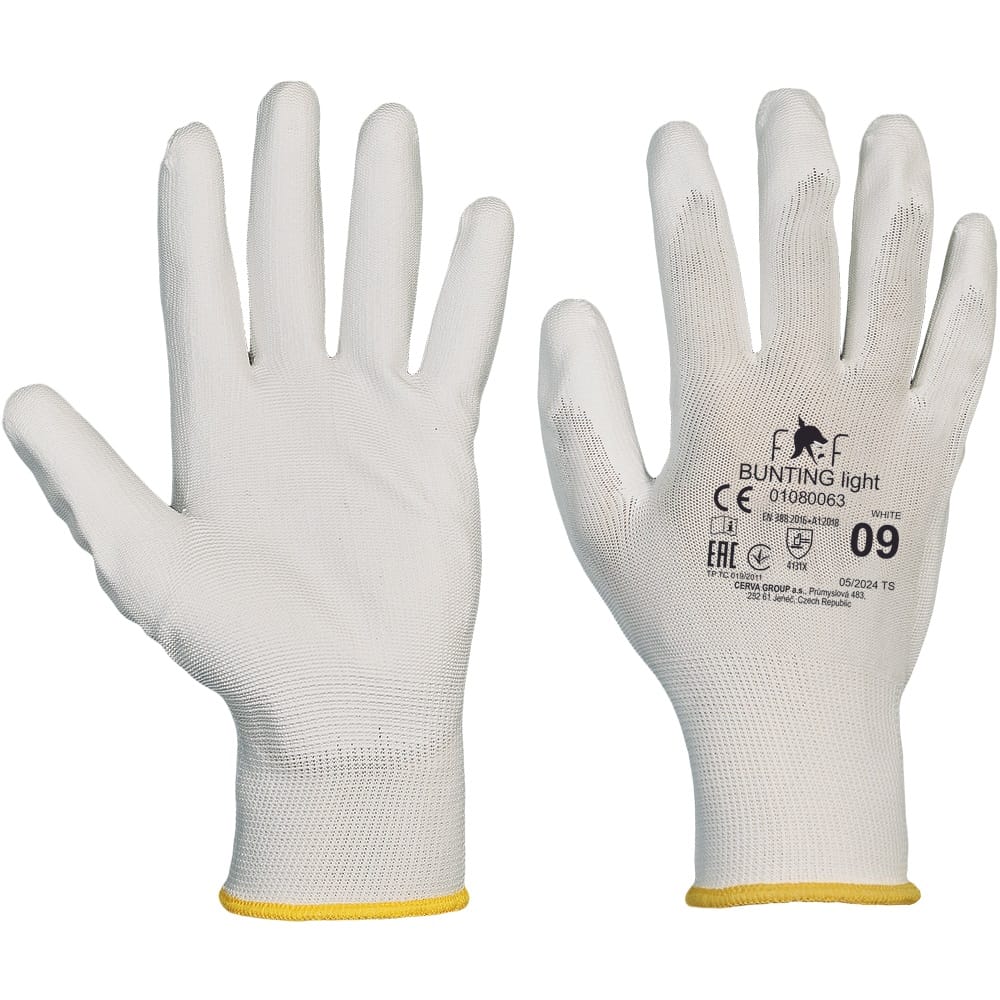 Cerva handschoen Bunting light wit | Stiho.nl Cerva handschoen Bunting light wit