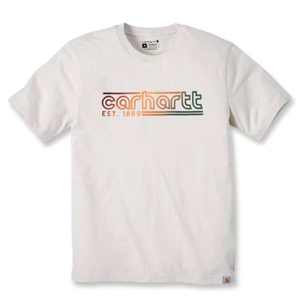 Carhartt T-shirt met logo oat milk