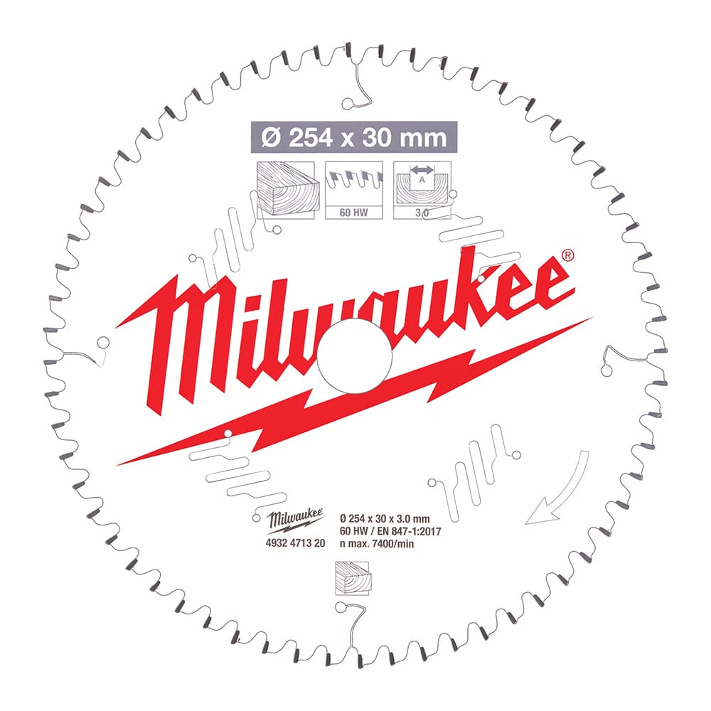 Milwaukee cirkelzaagblad hout