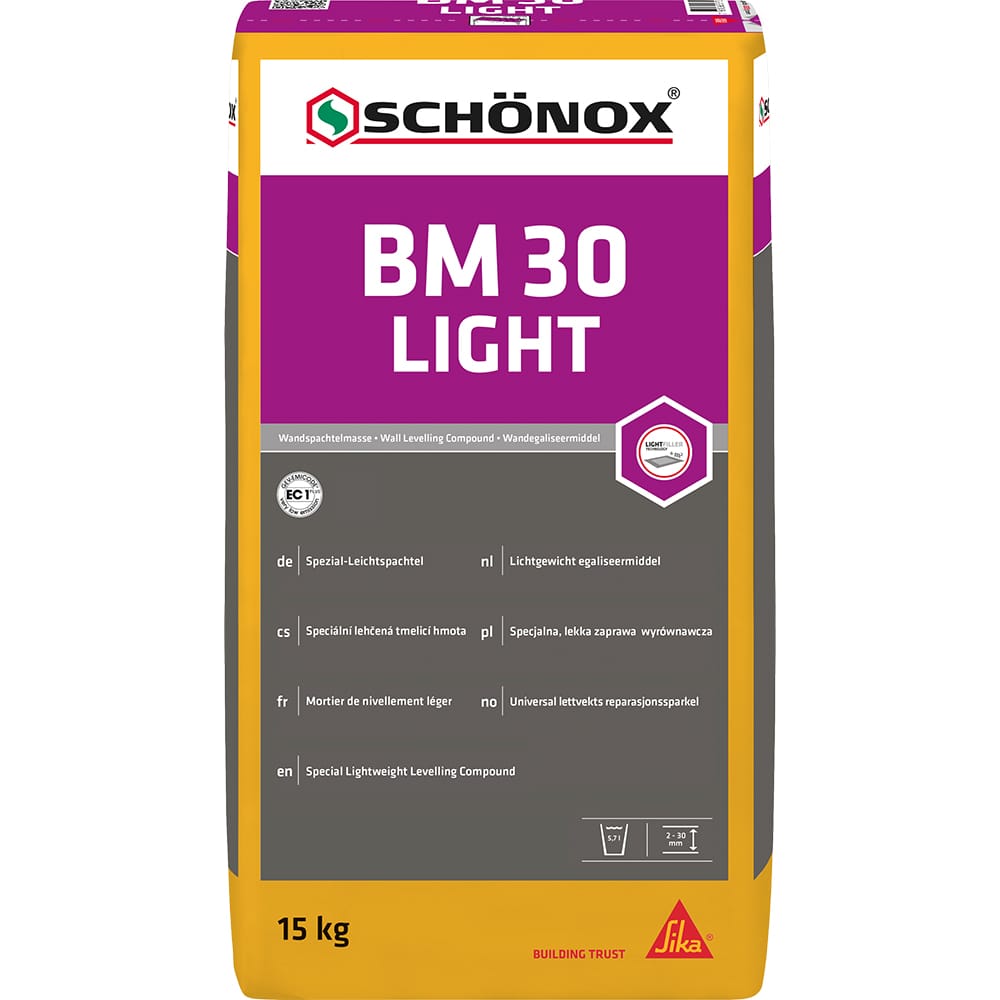 Schonox BM30 Light uitvlakmortel 15kg