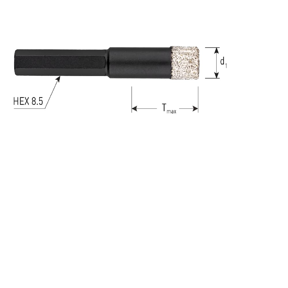 Rotec diamanttegelboor 6-kant | Stiho.nl Rotec diamanttegelboor 6-kant