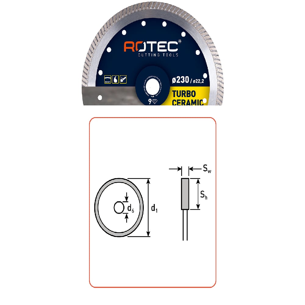 Rotec diamantzaagblad CERAMIC9 | Stiho.nl Rotec diamantzaagblad CERAMIC9