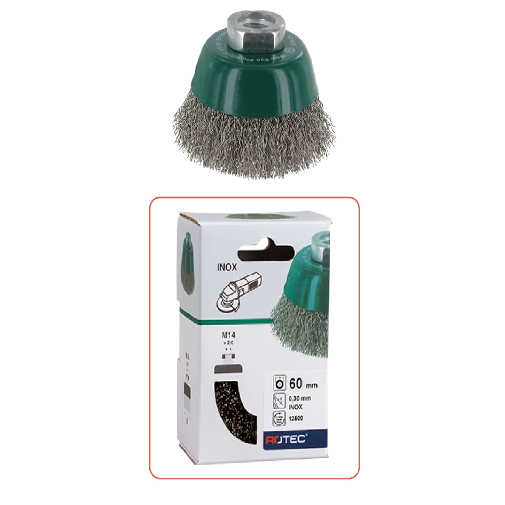 Rotec komborstel gegolfd Inox RVS | Stiho.nl Rotec komborstel gegolfd Inox RVS