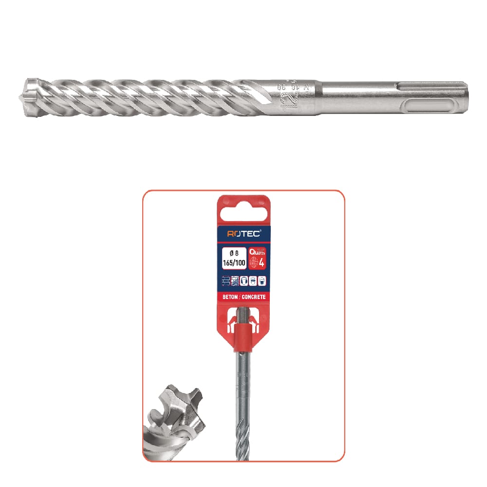Rotec hamerboor Quattro-X | Stiho.nl Rotec hamerboor Quattro-X
