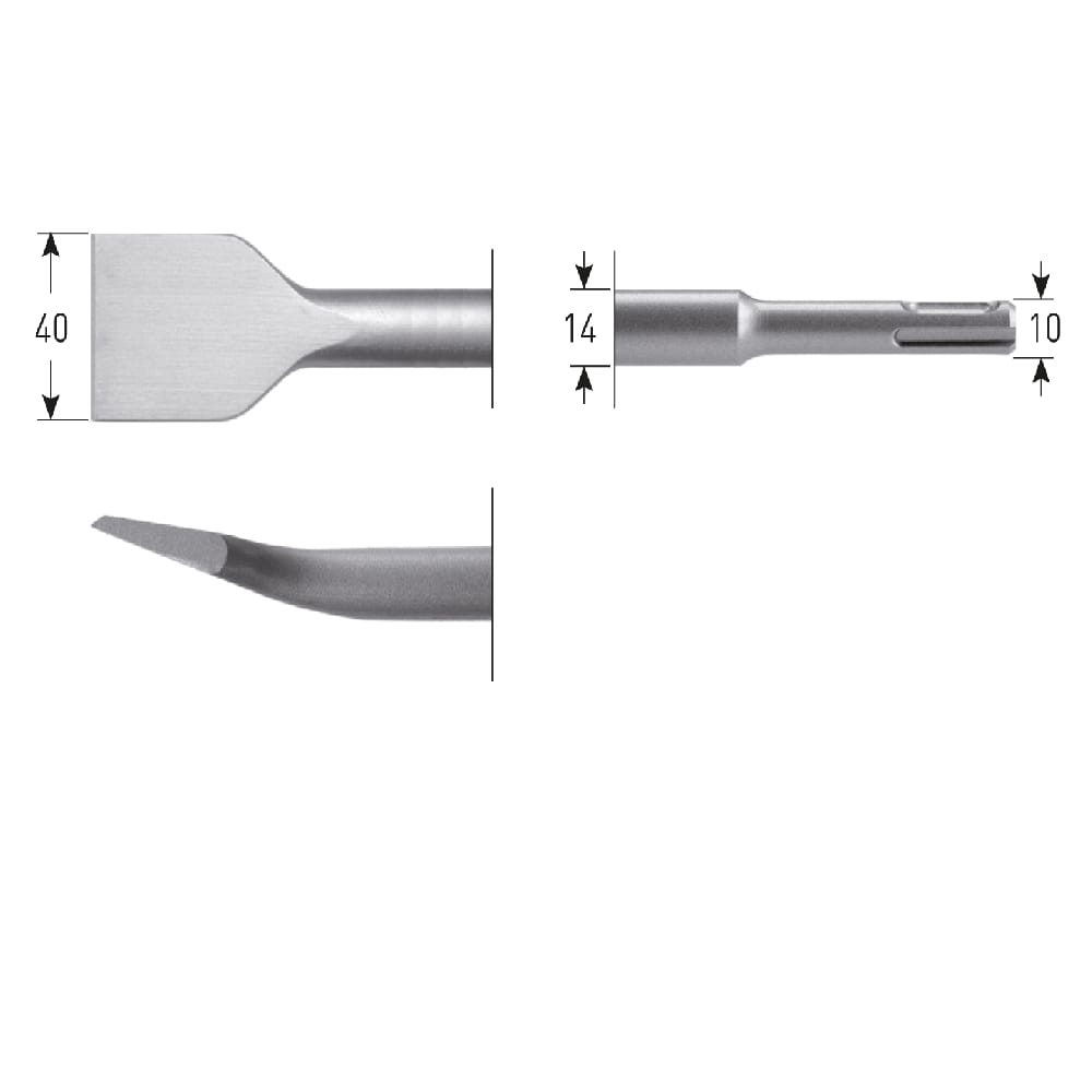 Rotec spadebeitel gebogen SDS-plus | Stiho.nl Rotec spadebeitel gebogen SDS-plus