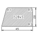 Vuren 1z schuin GW zwart Teknosafe 28x45 product photo