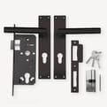 Inbouw cilinderslotset met schild zwart product photo